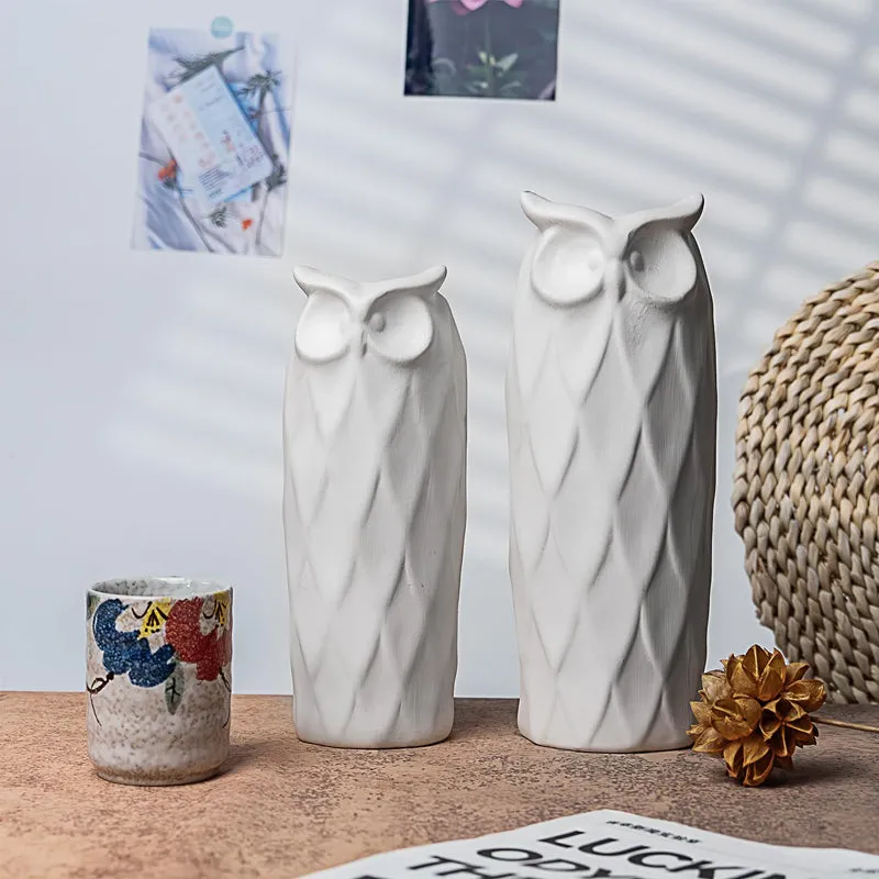 Owelette Ceramic Vase - Set Of Two media 3