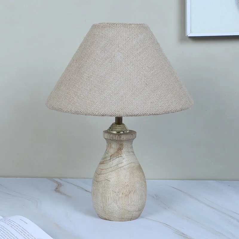 Tatami Curve Jute & Mango Wood Table Lamp - Beige,Brown media 3