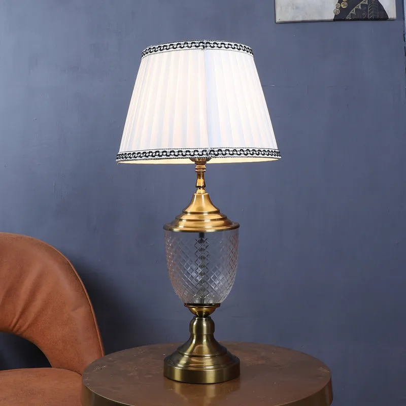 Axyle Glow Iron Table Lamp - White,Gold media 3