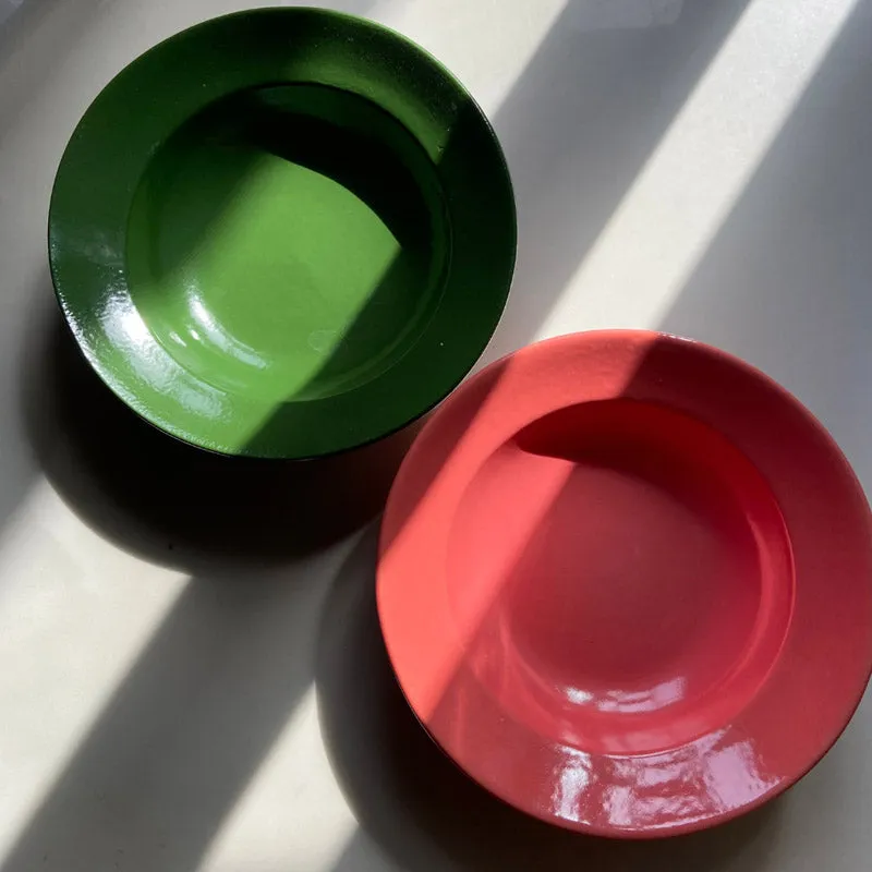 Frema Pasta Plate (Green & Pink) - Set of Two media 1