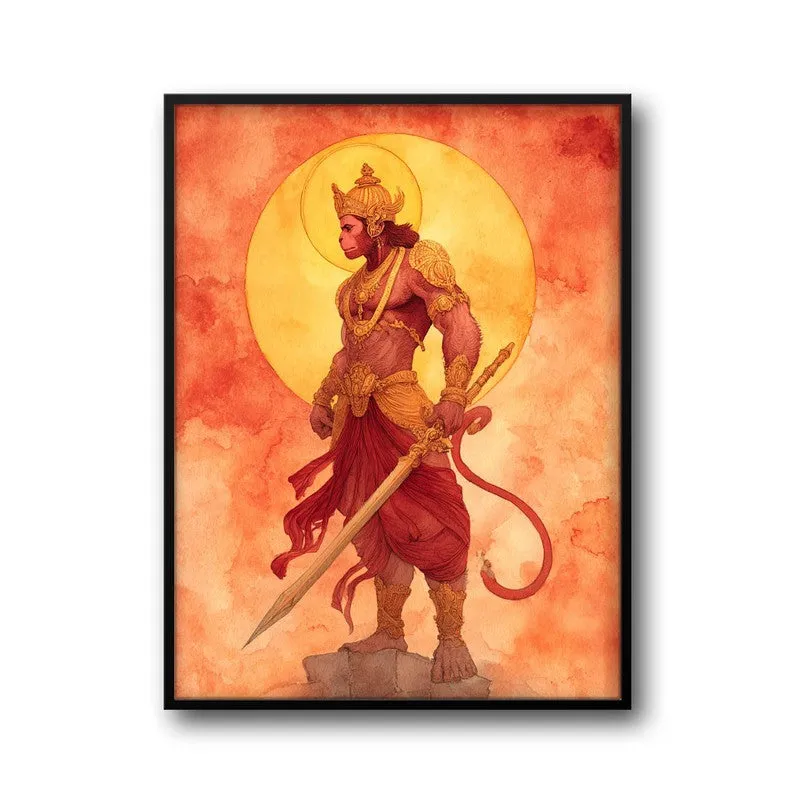 Divine Strength Sri Hanuman I Archival Paper Wall Art media 7