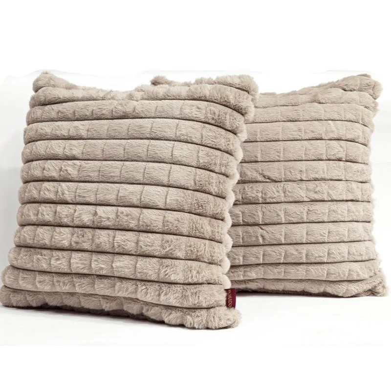 Frost Waffle Beige Cushion Cover (Square) Set of Two media 7