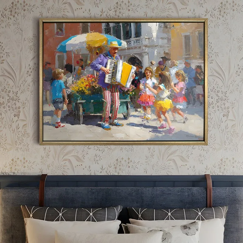 Accordion Joy Canvas Wall Painting With Frame media 5