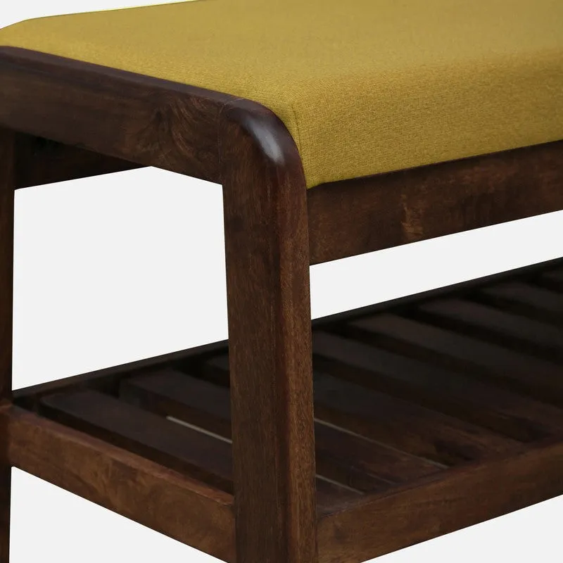 Tread Mango Wood Shoe Rack - Yellow media 5