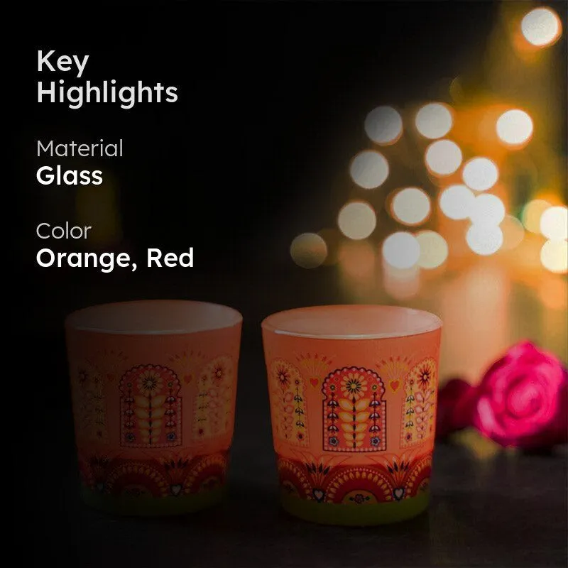 Vibrant Jharokha Candle Votive - Set Of Two media 2