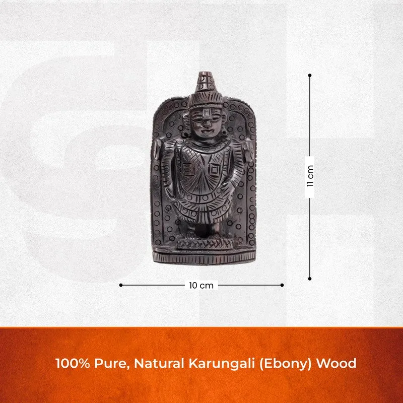 Sri Venkateswara Divine Ebony Wood Idol media 6
