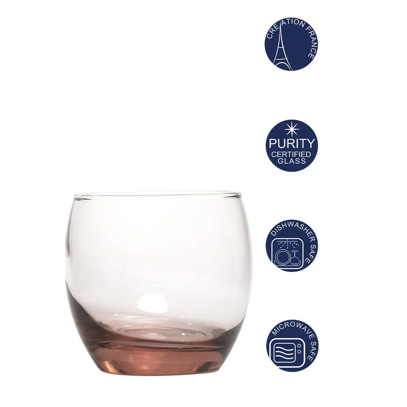 Luminarc Salto Whiskey Glass (320 mL/Pink) - Set Of Six media 5