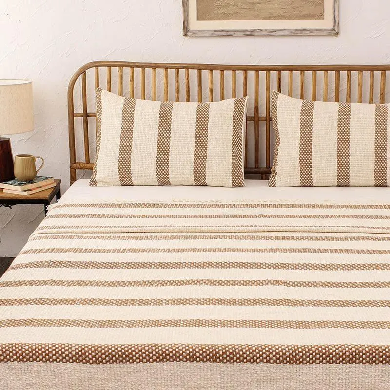 Shivalik Bedcover With Pillow Cover - Brown media 3