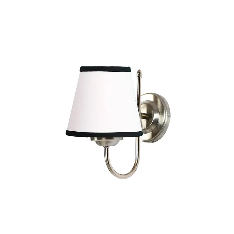 Altura Conical Fabric & Metal Wall Lamp - Black & White media 4