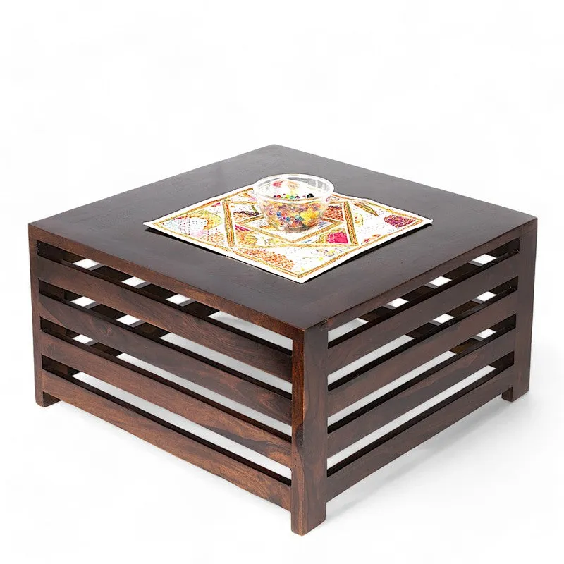 Qervon Sheesham Wooden Center Table - Taupe media 5