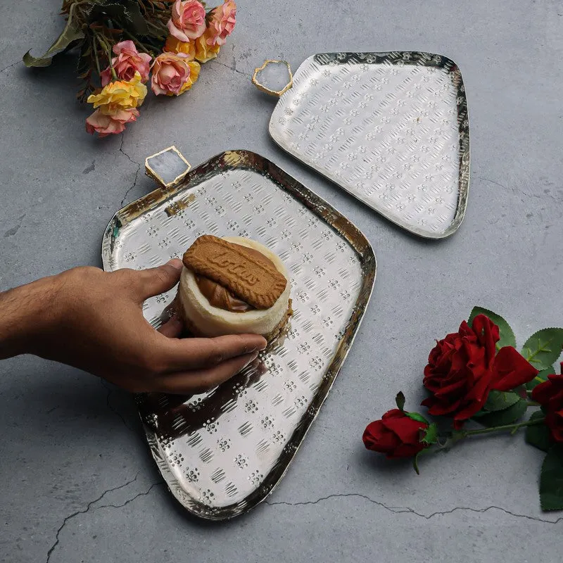 Aurora Platter (Silver,White) - Set of Two media 4