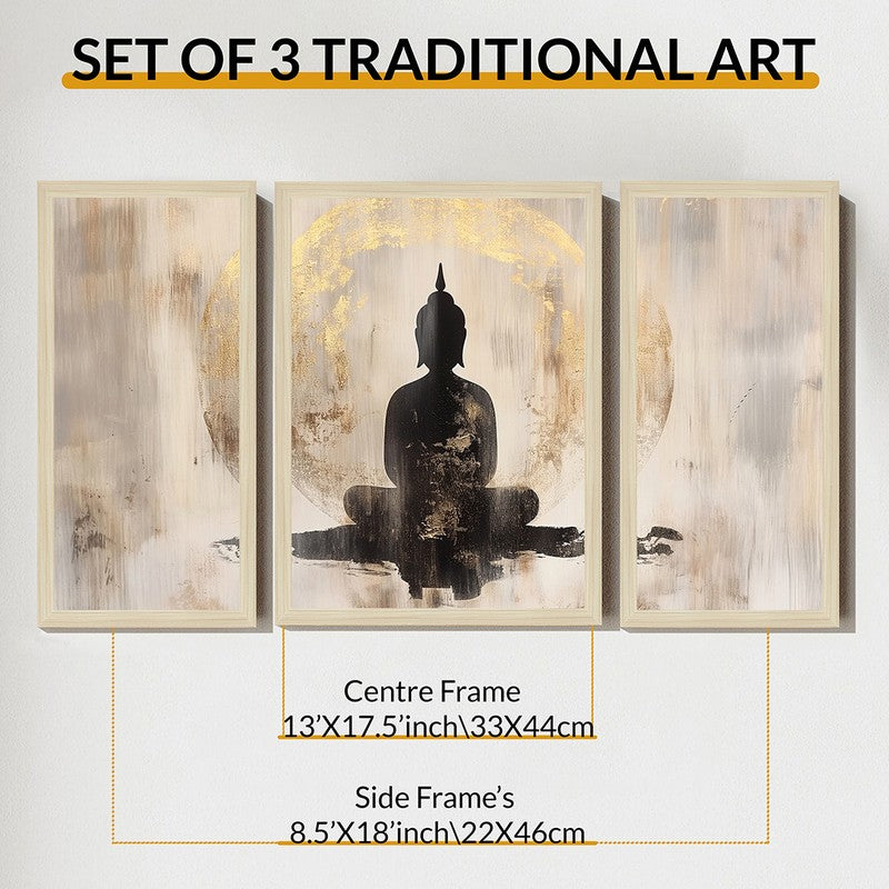 Tranquil Buddha Wall Art - Set of Three media 10