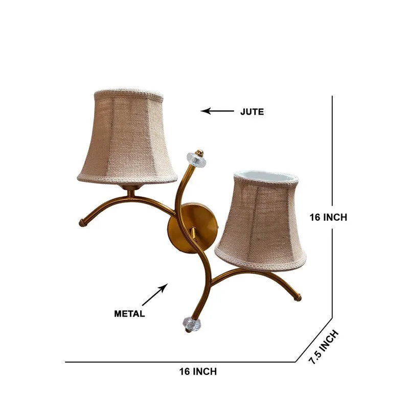 TwinAura Jute Wall Lamp - Beige media 7