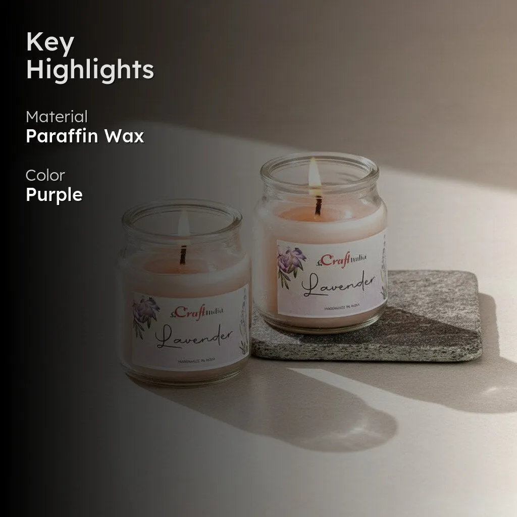 Nithya Lavender Scented Jar Candle - Set Of Two media 2