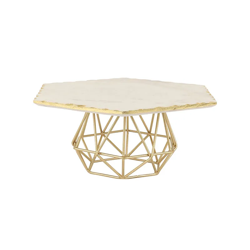 Marmore Hexa Marble Cake Stand With Server & Knife - Three Piece Set media 4