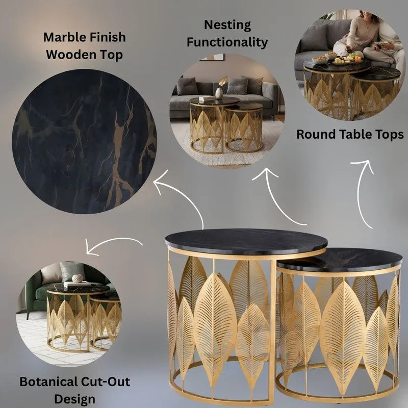 Kairo Curve Center Table (Brown & Black) - Set Of Two media 6