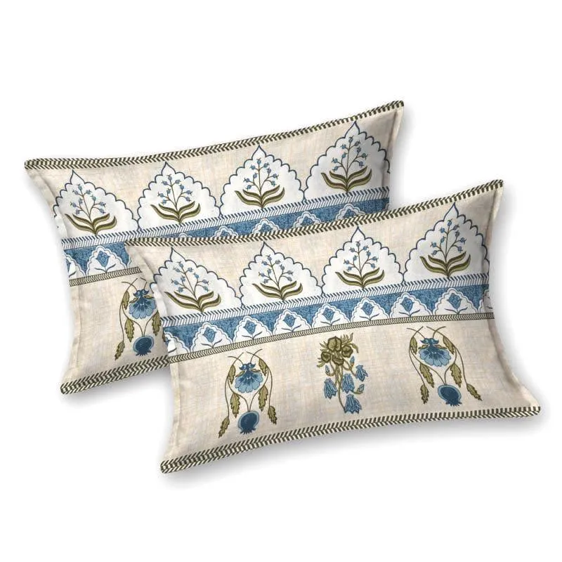 Mustafa Printed Cotton Bedsheet (Beige) - 240 TC media 4