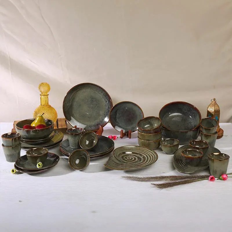 Elmina Handmade Dinner Set - 54 Piece Set media 4