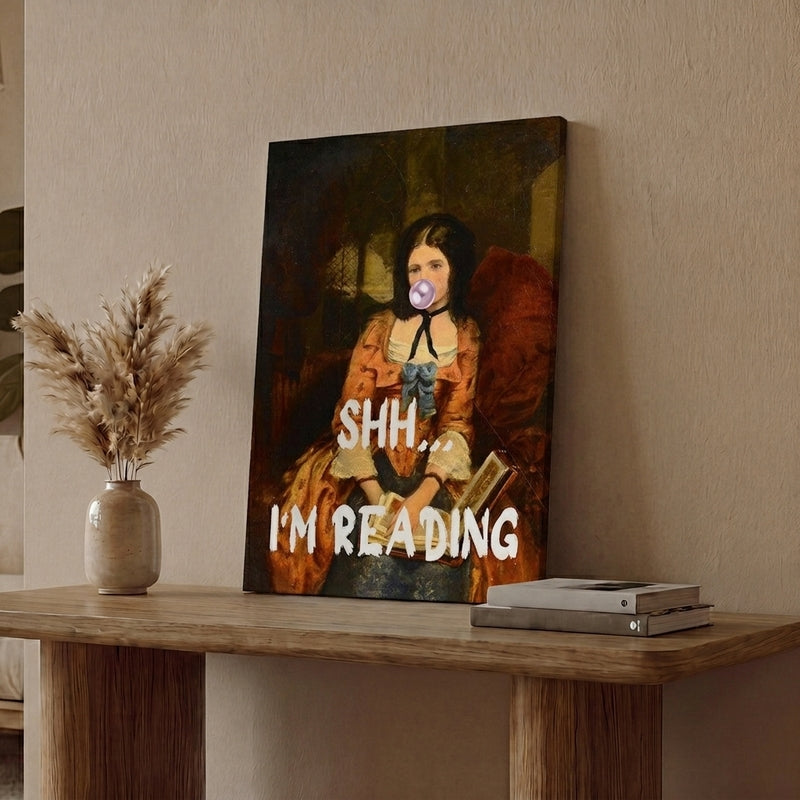Shhhh.... I'm Reading Wall art