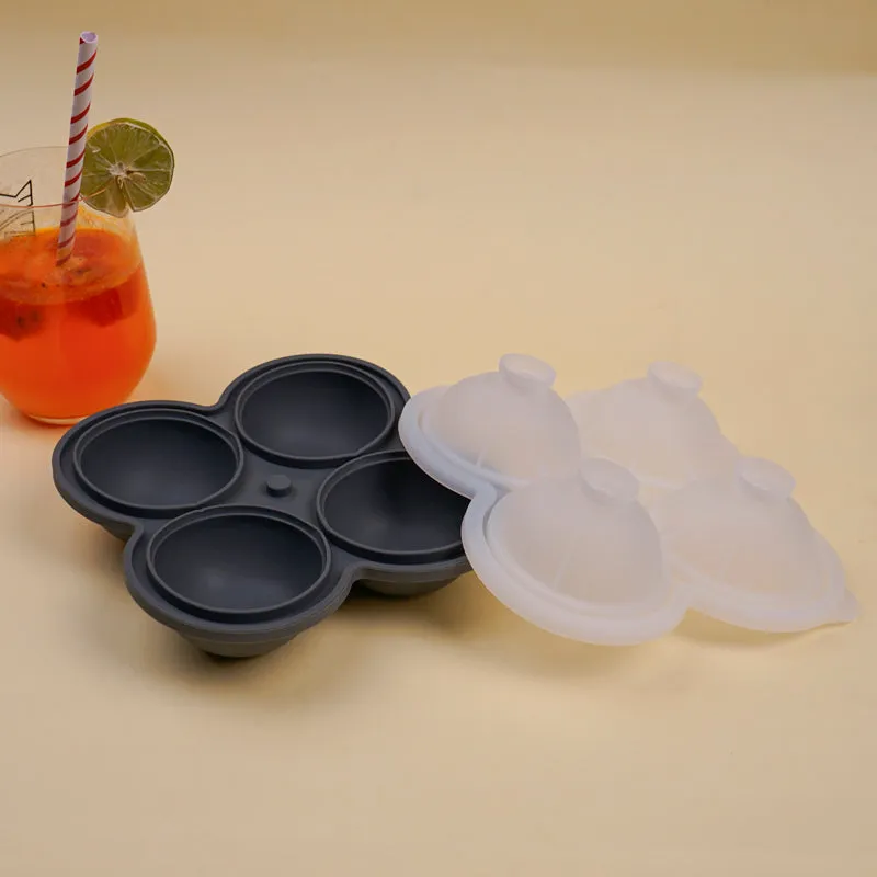 Frost Silicone 4-Cube Ice Mould - Grey media 3