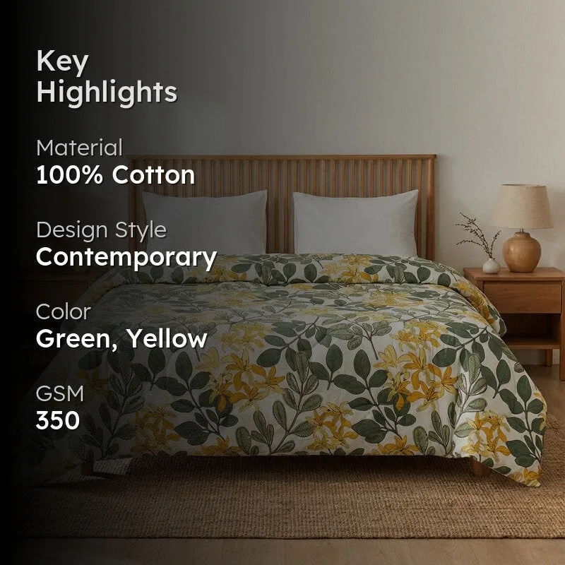 Golden Canopy Cotton Comforter - 350 GSM - 2