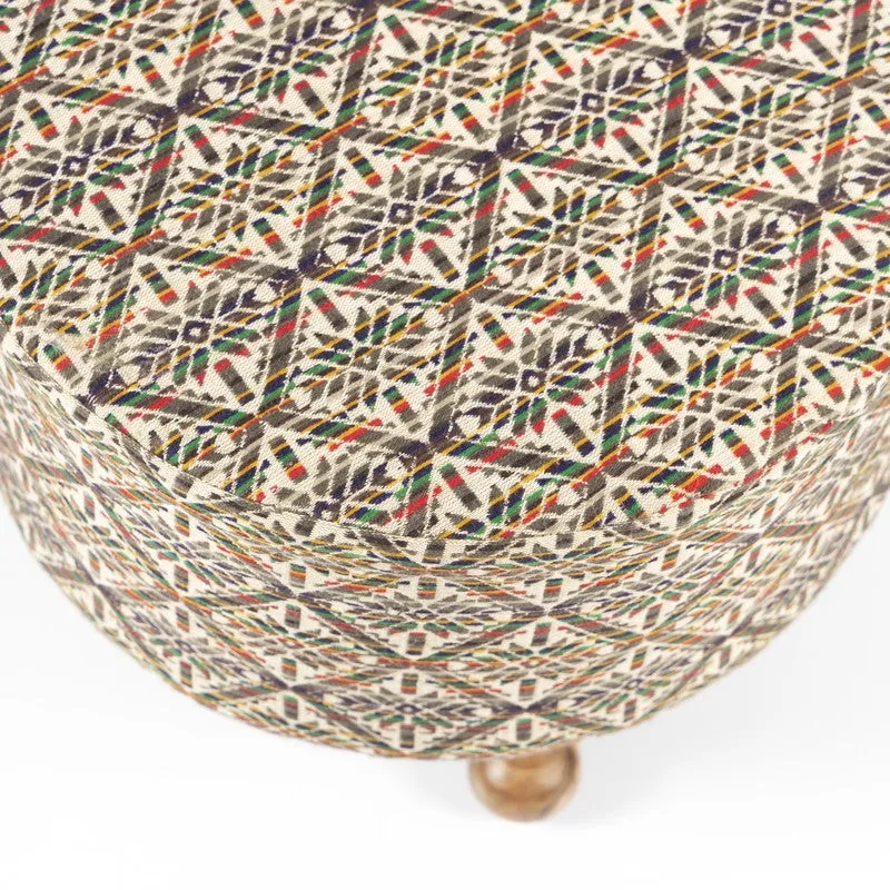 Gverix Acacia Wooden Ottomans (Multicolor) - Set Of Two media 4