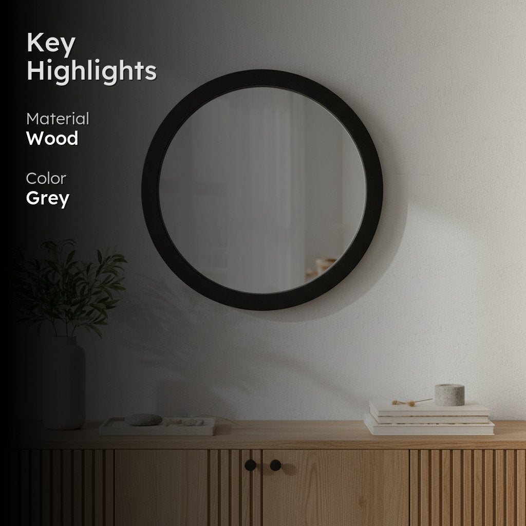 Satomi Wall Mirror - Charcoal media 3