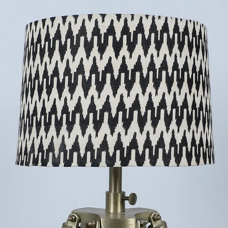 Chevronic Printed Tripod Floor Lamp - Brown media 5