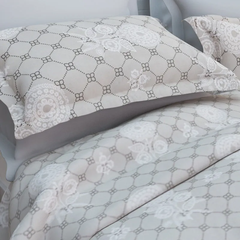 Tender Touch Cotton Bedsheet (Taupe) - 144 TC media 6