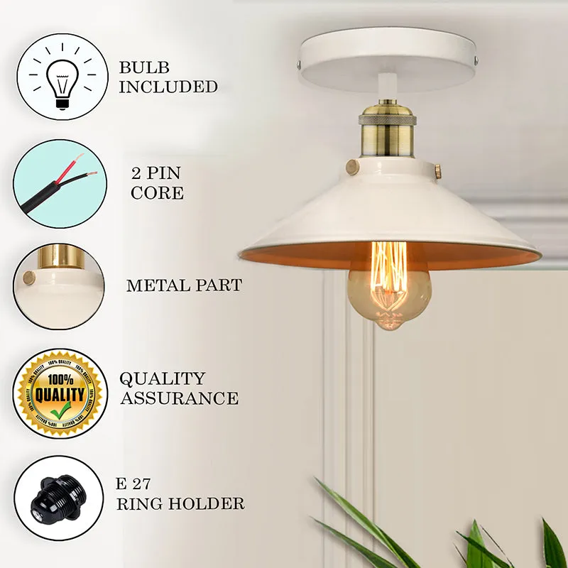 Cove Light Metal Ceiling Lamp - White media 4