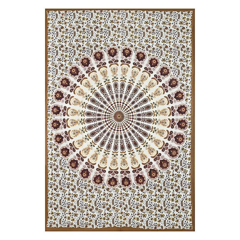 Snigdha Printed Diwan Set (Brown) - Six Piece Set media 4