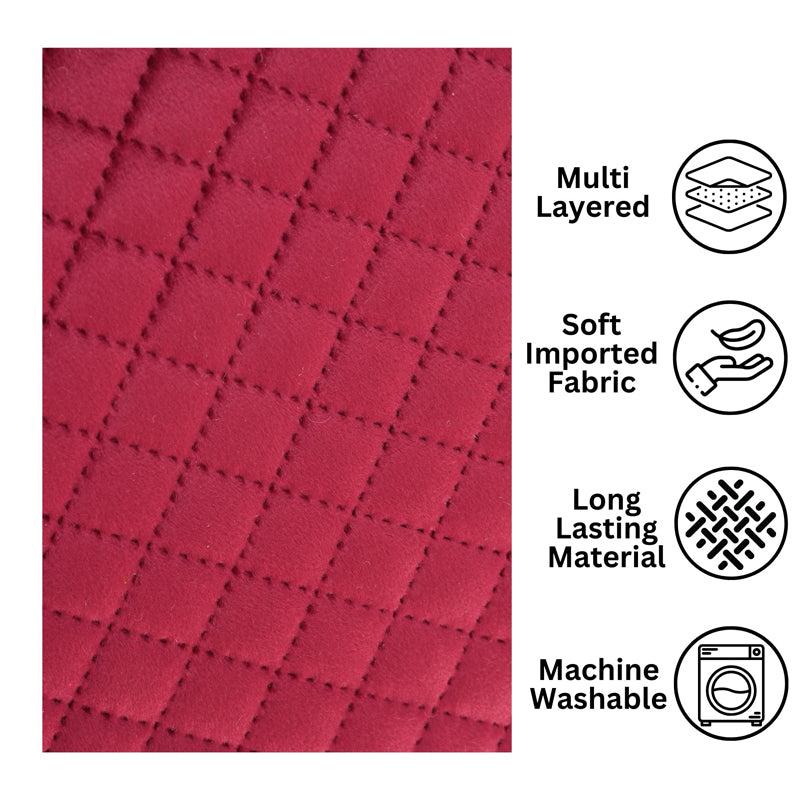 Osric Velvet Quilted Placemat (Red) - Set Of Six media 6
