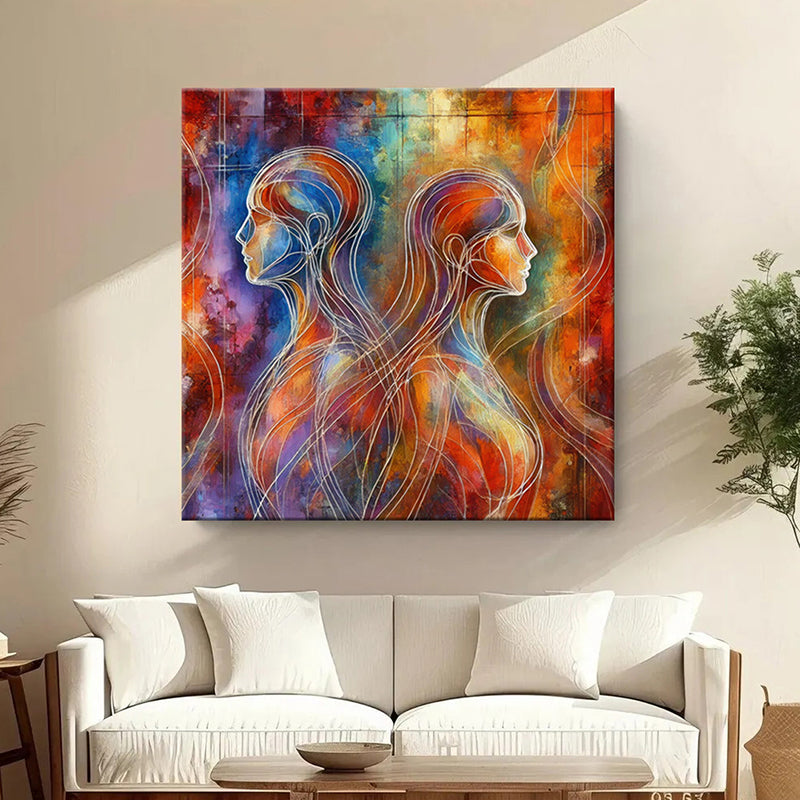 Twiny Women Wall Painting