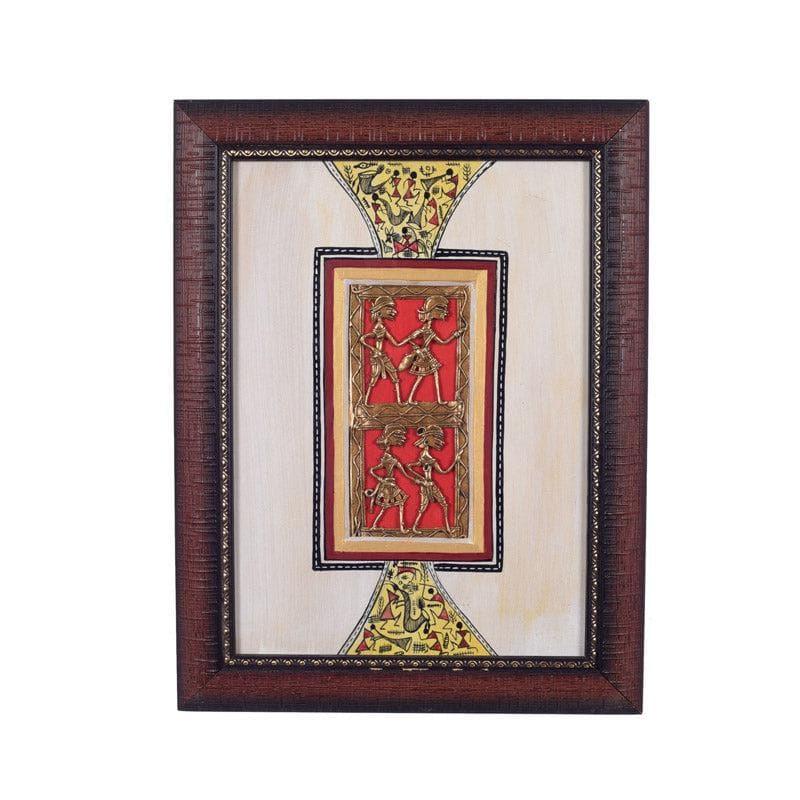 Ajara Dhokra Wooden & Brass Wall Accent media 4