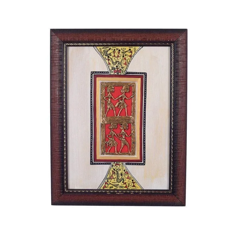 Ajara Dhokra Wooden & Brass Wall Accent media 4