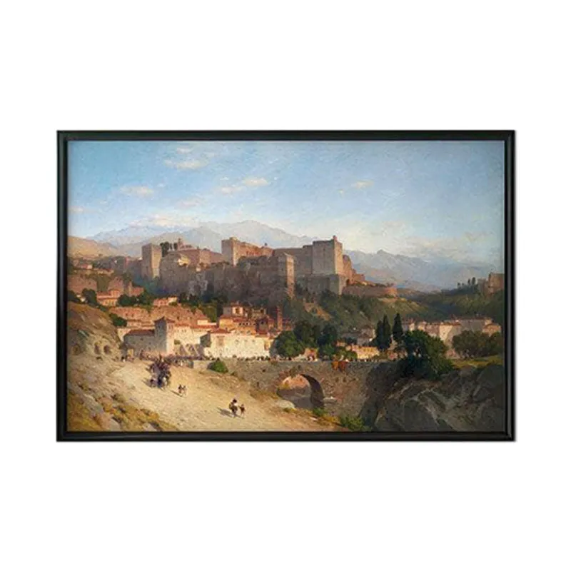 The Hill Of The Alhambra Canvas Wall Painting - Black Frame media 6
