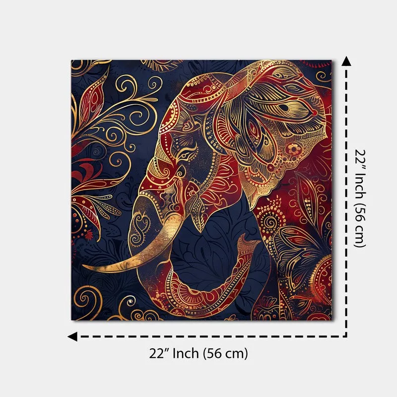Tranquil Elephant Wall Painting media 7