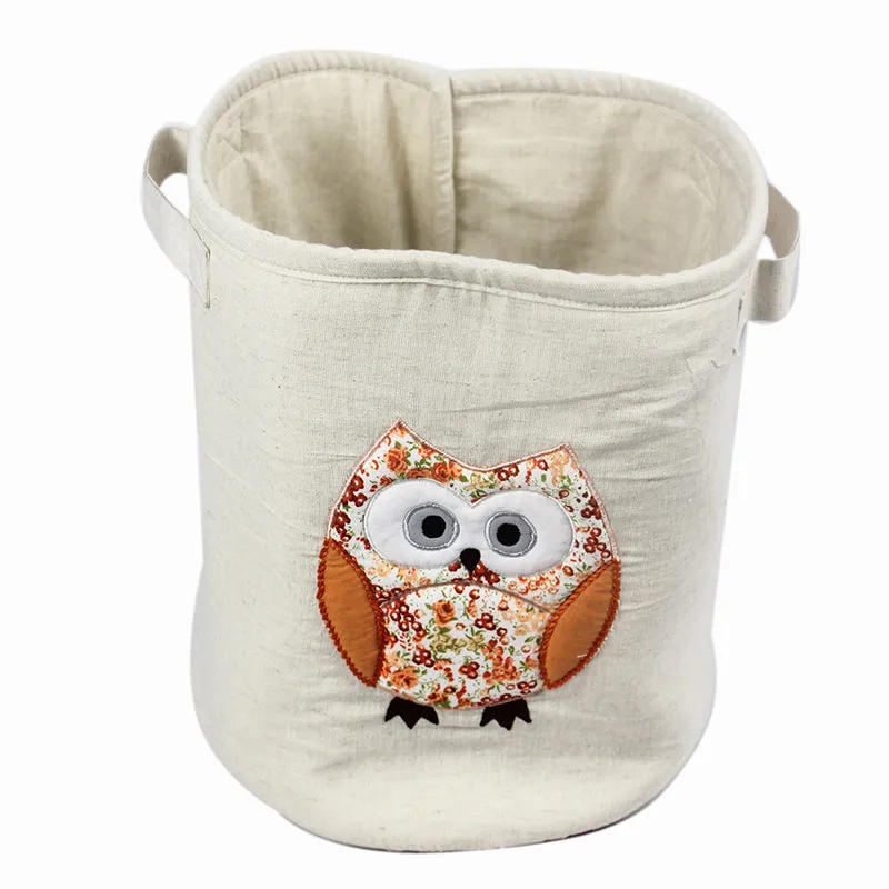 Hoot Hop Organiser Fabric Basket - Owlery Collection media 3