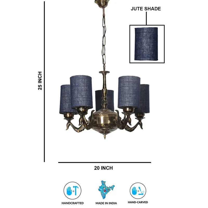 Amour Cylindrical Golden Antique Ceiling Lamp media 6