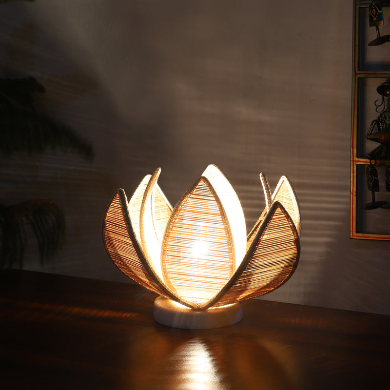 Bralia Bamboo Rose Table Lamp - Beige