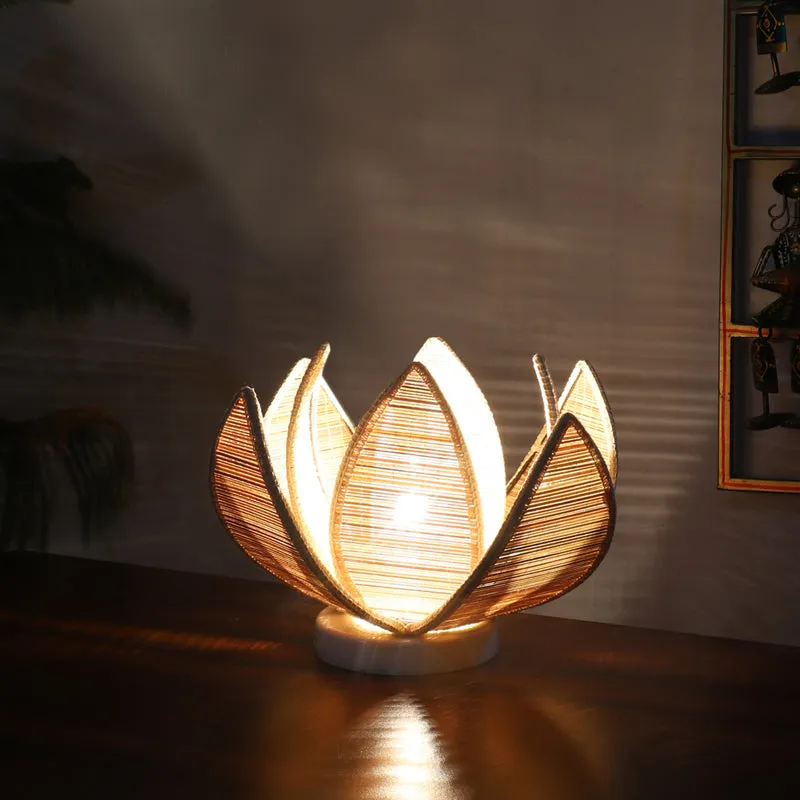 Bralia Bamboo Rose Table Lamp - Beige media 1
