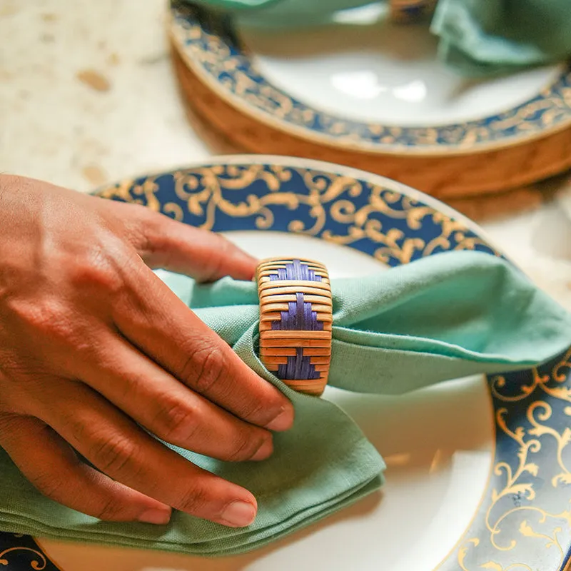 Willow Loop Rattan Napkin Ring - Set Of Six media 3