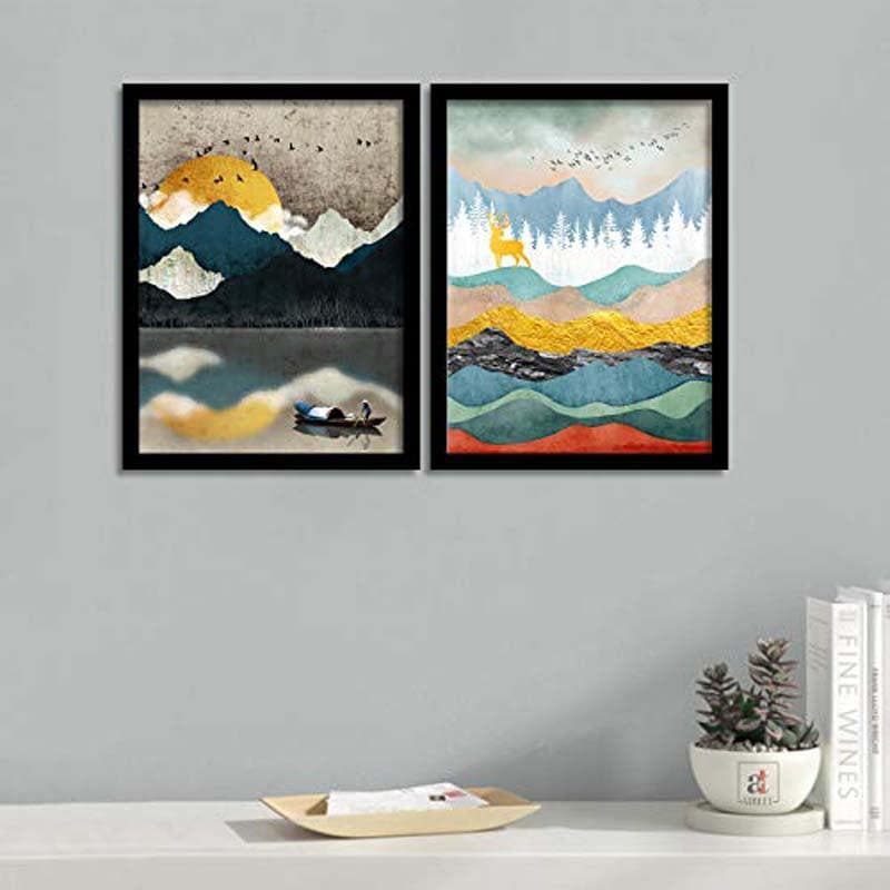Painted Scenery Wall Art - Set Of Two