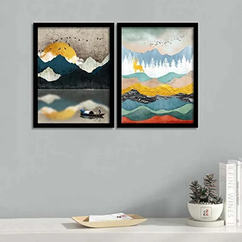 Painted Scenery Wall Art - Set Of Two media 1