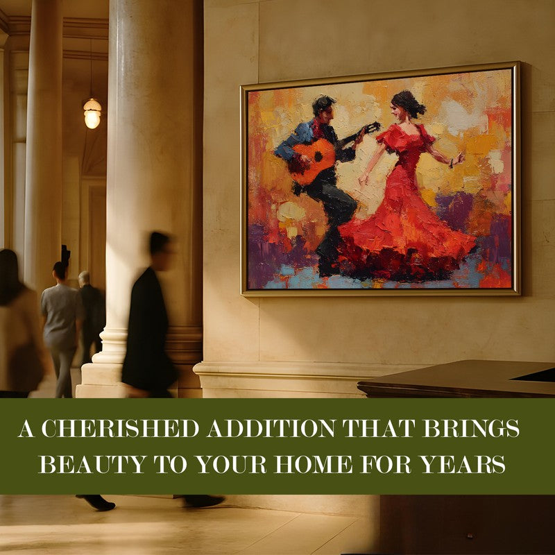 Flamenco Glow Canvas Wall Painting With Frame media 7