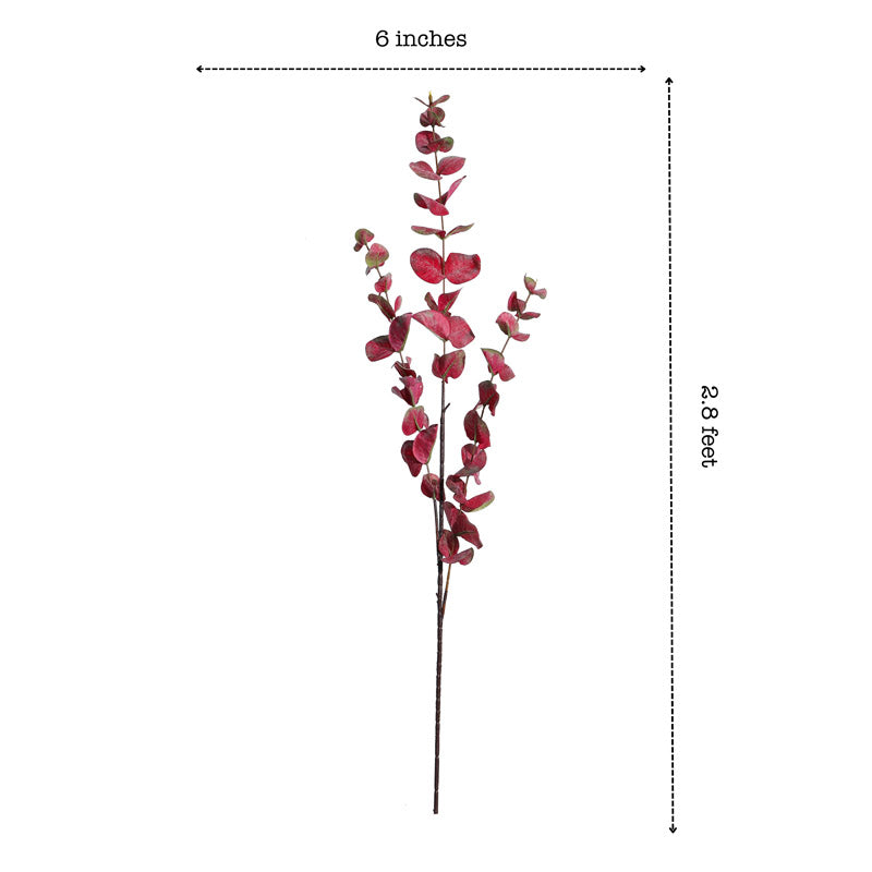Artificial Realistic Eucalyptus Stick (Red) - Set Of Three media 9