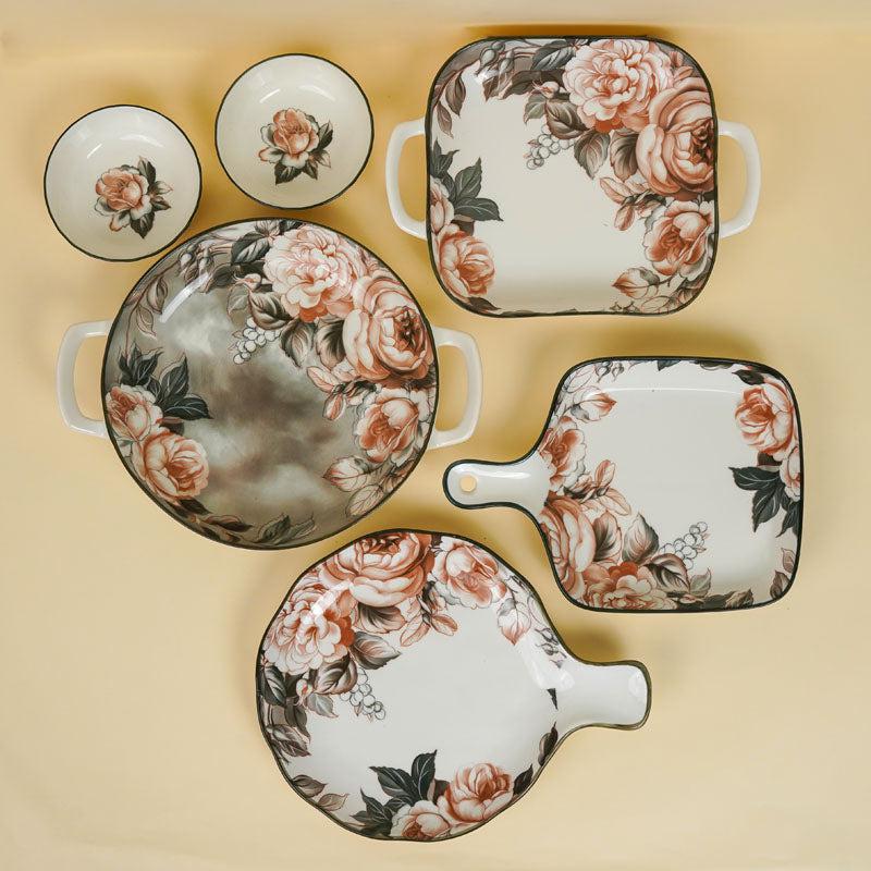 Maduva Porcelain Floral Serving Set - Six Piece Set media 8