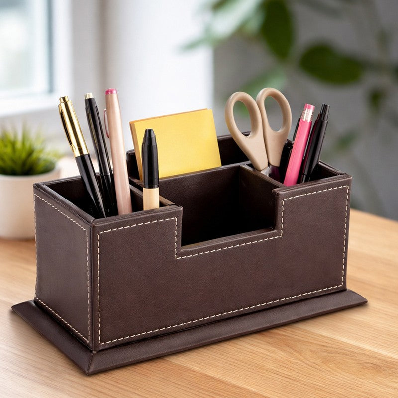 AarviDecor LuxeDesk Faux Leather Desk Organizer media 3