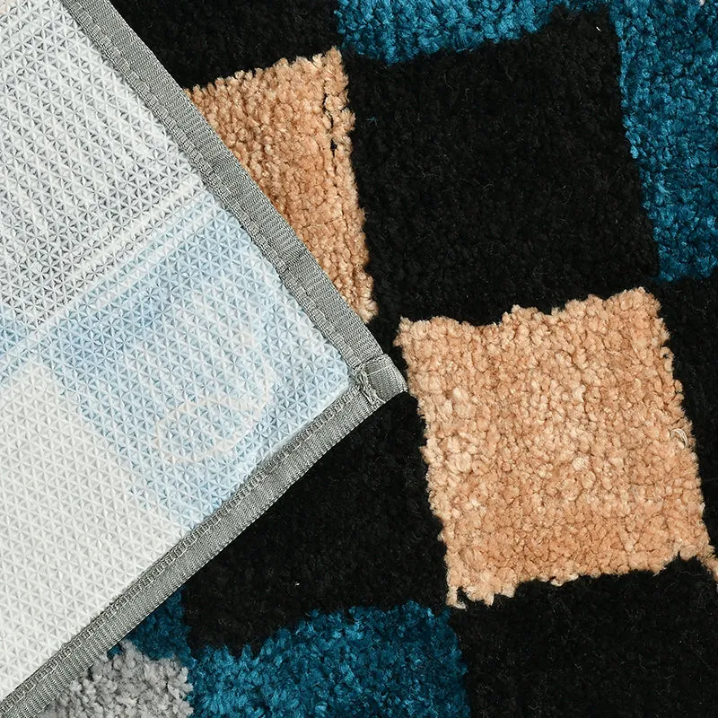 Checkers Microfiber Bath Mat - Multicolor media 5