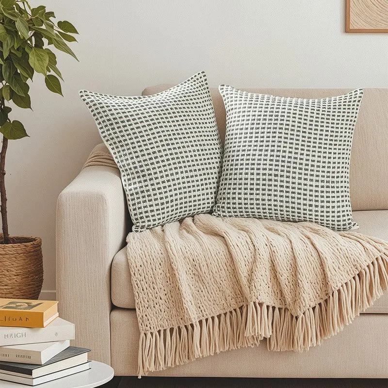 Thalor Whisper Cushion Cover (Grey) - Set Of Two media 1